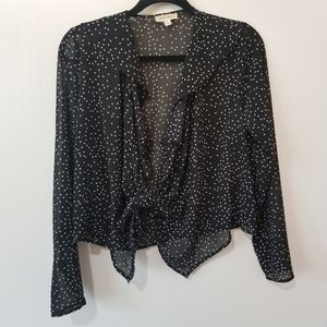 Sheer Polka Dot Blouse
